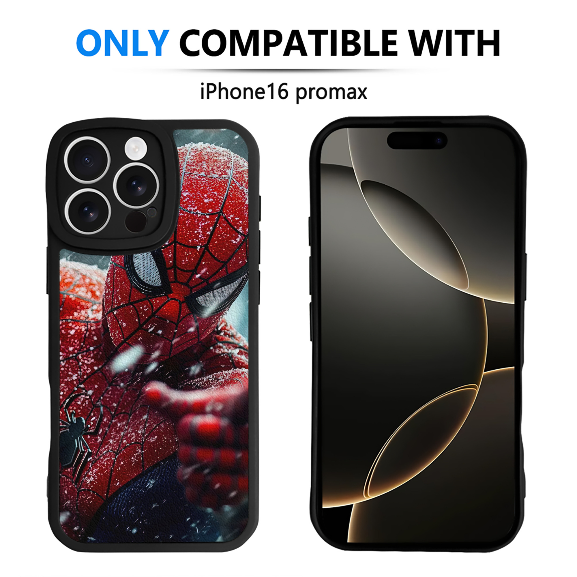 （画像用） Spider Man スパイダーマン 【iPhone 16シリーズ対応】シリコンスマホケース（レザー調） 材質：シリコン